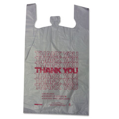 Brown Paper Goods Thank You High-Density Shopping Bags, 18