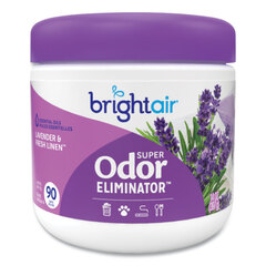 Bright Air Super Odor Eliminator, Lavender and Fresh Linen, Purple, 14 oz Jar