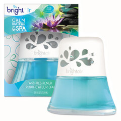 Bright Air Scented Oil Air Freshener, Calm Waters and Spa, Blue, 2.5 oz