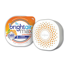 Bright Air Max Odor Eliminator Air Freshener, Citrus Burst, 8 oz Jar, 6/Carton