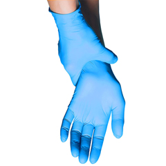 BSC Nitrile Medical Exam Gloves. Disposable. 4mil+. Size M. Latex and Powder Free - Blue, 100 Gloves