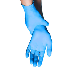 BSC Nitrile Medical Exam Gloves. Disposable. 4mil+, Size XL. Latex and Powder Free - Blue, 100 Gloves