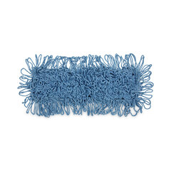 Unisan Mop Head, Dust, Looped-End, Cotton/Synthetic Fibers, 18 x 5, Blue