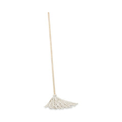 Unisan Deck Mop w/48 in. Wooden Handle, 12-oz. Cotton Fiber Head
