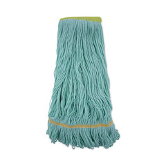 Unisan EcoMop Looped-End Mop Head, Recycled Fibers, Extra Large Size, Green