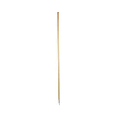 Boardwalk Metal Tip Threaded Hardwood Broom Handle, 1.13