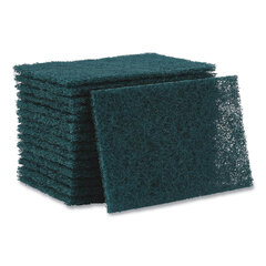 Boardwalk Heavy Duty Scour Pad, 6 x 9, Green, 15/CT