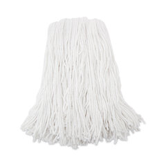 Unisan Premium Cut-End Wet Mop Heads, Rayon, 16-oz., White, 12/Carton