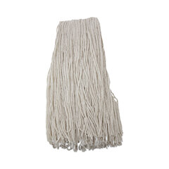 Unisan Premium Cut-End Wet Mop Heads, Rayon, 24-oz., White, 12/Carton