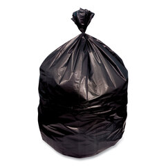 Boardwalk Linear Low Density Can Liners, 23 gal, 0.9 mil, 28 x 45, Black, 25 Bags/Roll, 8 Rolls/Carton