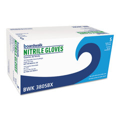 Boardwalk Disposable General-Purpose Nitrile Gloves, Small, Blue, 4 mil, 100/Box