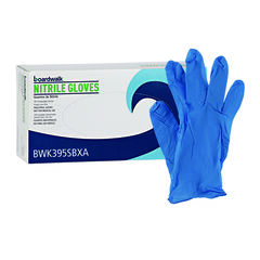 Boardwalk Disposable Powder-Free Nitrile Gloves, Small, Blue, 5 mil, 100/Box