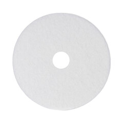 Boardwalk Standard 14-Inch Diameter Polishing Floor Pads, White, 5/Carton