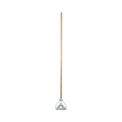 Unisan Screw Clamp Metal Head Wooden Mop Handle, #20 and Up, 1 1/8