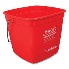 Boardwalk PuraPail, 6 qt, Polypropylene, Red/White