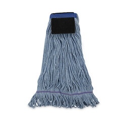 Unisan Mop Head, Loop-End, Cotton With Scrub Pad, Large