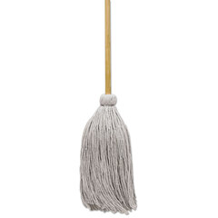 Boardwalk Cotton Deck Mop, 20 oz White Cotton Head, 50