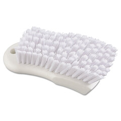 Boardwalk Scrub Brush, White Polypropylene Bristles, 6