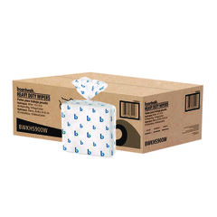 Boardwalk Hydrospun Wipers, 1-Ply, 12 x 13, White, 50/Bag, 18 Bags/Carton