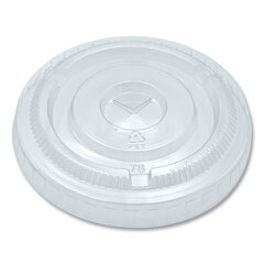 Boardwalk Crystal-Clear Cold Cup Straw-Slot Lids, Fits 9 oz to 10 oz Cups, Clear, 100/Pack