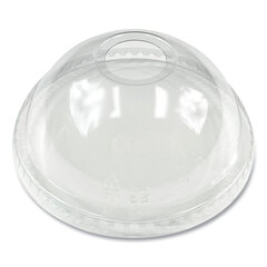 Boardwalk PET Cold Cup Dome Lids, Fits 9 oz to 12 oz PET Cups, Clear, 100/Pack
