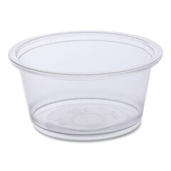 Boardwalk Souffle/Portion Cups, 2 oz, Polypropylene, Clear, 20 Cups/Sleeve, 125 Sleeves/Carton