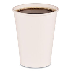 Boardwalk Paper Hot Cups, 12 oz, White, 50 Cups/Sleeve, 20 Sleeves/Carton
