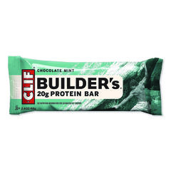 Clif Bar Builders Protein Bar, Chocolate Mint, 2.4 oz Bar, 12 Bars/Box