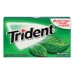 Mondelez International Sugar-Free Gum, Spearmint, 14 Sticks/Pack, 12 Packs/Box