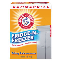Arm & Hammer Fridge-N-Freezer Pack Baking Soda, Unscented, Powder, 16 oz, 12/Carton