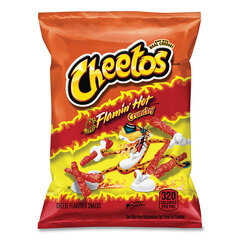 Frito-Lay Crunchy Cheese Flavored Snacks, Flamin' Hot, 2 oz Bag, 64/Carton