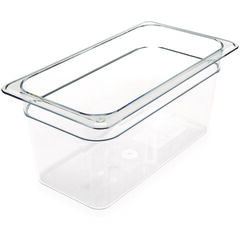 CFS BRANDS StorPlus Polycarbonate Food Pan, 5.7 qt, 6.88 x 12.75 x 6, Clear, Plastic