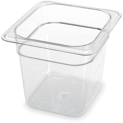 CFS BRANDS StorPlus Polycarbonate Food Pan, 2.5 qt, 6.38 x 6.75 x 6, Clear, Plastic