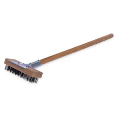 CFS BRANDS Sparta Broiler Master Grill Brush and Scraper with Handle, Metal Bristles, 30