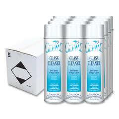 PLZ Corp Gleme Glass Cleaner, Fresh Scent, 19 oz Aerosol Spray, Dozen
