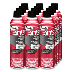 PLZ Corp 313 Fast Tack Upholstery Adhesive, 12 oz Aerosol Spray, Dries Clear, Dozen