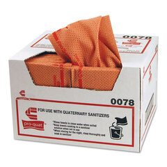 Chicopee Pro-Quat Fresh Guy Food Service Towels, Heavy Duty, 12.5 x 17, Red, 150/Carton