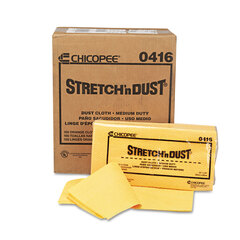Chicopee Stretch 'n Dust Cloths, 23.25 x 24, Orange/Yellow, 20/Bag, 5 Bags/Carton