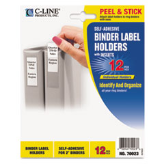 CLI70023 - C-Line® Self-Adhesive Ring Binder Label Holders