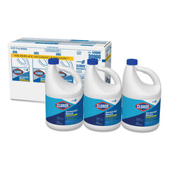 Clorox Professional Concentrated Germicidal Bleach, Regular, 121 oz Bottle, 3/Carton