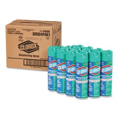 Clorox Professional Disinfecting Spray, Fresh, 19 oz Aerosol Spray, 12/Carton