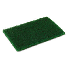 Continental Medium Duty Scouring Pad, 6 x 9, Green, 10/Pack, 6 Packs/Carton