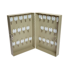 ControlTek Combination Lockable Key Cabinet, 28-Key, Metal, Sand, 7.75 x 3.25 x 11.5