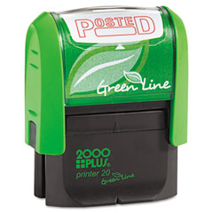 COS035351 - 2000 PLUS® Green Line Self-Inking Message Stamp