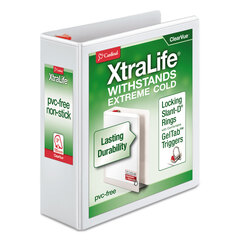 CRD26330 - Cardinal® XtraLife® ClearVue™ Non-Stick Locking Slant-D® Ring Binder