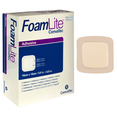 Convatec FoamLite Foam Adhesive Dressing, Square, 6