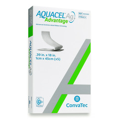 Convatec AQUACEL Ag Advantage Dressing Ribbon, .39