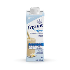 Abbott Nutrition Ensure Surgery Immunonutrition Shake 8oz Re-Closable Container, Vanilla, EA/1, CS/24