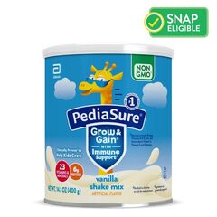 Abbott Nutrition Pediasure Grow & Gain Vanilla Powder, 14.1 oz. (400 gram), Retail, EA/1, CS/6