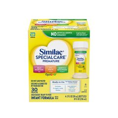 Abbott Nutrition Similac Special Care 30 with Iron, Ready-To-Feed 2 oz., Unflavored, Retail, EA/1, PK/4